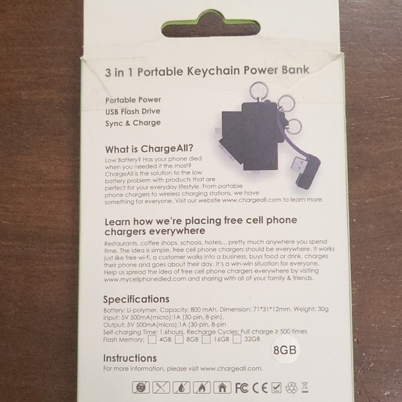 3 IN 1 Portable Keychain Power Bank - Picture 2 of 12